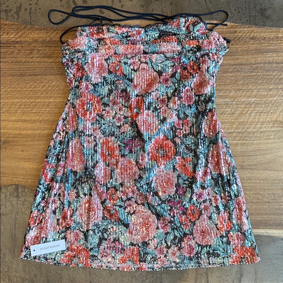 For Love And Lemons Ladonna Mini Dress in Multi Color Sequins - Picture 8 of 13